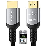 Cavo HDMI 2.1 8K 2M, Sniokco Certificato Cavo HDMI Intrecciato ad Altissima Velocità da 48Gbps, Supporto Dynamic HDR, eARC, Dolby ...