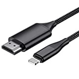 Cavo HDMI per iPhone, convertitore HDMI da 2m, iPhone/iPad/iPod a TV, cavo di collegamento Lightning a HDMI, iOS 11, 12, ...