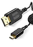 Cavo Micro HDMI a HDMI 4K@60Hz, Cavo a Spirale Micro HDMI Supporta UHD,3D,Ethernet,ARC,1080p,HDR, Alta Velocità Micro HDMI to HDMI Spiral ...