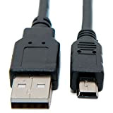 Cavo Mini USB Transfer Cable Compatibile con Canon Digital IXUS 160, 162, 165, 170, 172, 185, 210, 220 HS, 230 ...
