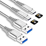Cavo USB C[3Pezzi,0.3M 1M 2M],Nylon Intrecciato Cavo USB Tipo C Ricarica Rapida e Trasmissione per Samsung Galaxy S10 S9 S8 ...