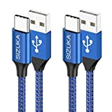 Cavo USB C, Cavo USB Tipo C [2Pezzi, 2m] Nylon Cavo USB C di Ricarica Rapida e Trasferimento Dati per ...