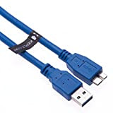 Cavo USB Micro B 3.0 Compatibile con Hard Disk HDD SSD LaCie Porsche Design/Slim /9000459 /9000480EK / P'9230 /Rugged Mini/Triple ...