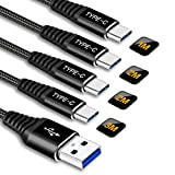Cavo USB Type C Ricarica Veloce[4pezzi,1M+2M+2M+3M],Cavetto Caricabatterie Tipo C per Samsung S10 S10+ S9 S8 A20 A40 A50 A70 A51 ...