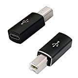 CERRXIAN - Adattatore midi USB C a USB B, tipo C femmina a USB 2.0, convertitore maschio in alluminio per ...