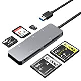 CFast Card Reader,USB 3.0 5 in 1 Lettore di schede, CFast 2.0 Card Reader, 5 Card contemporaneamente per CF, SD, ...