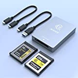 CFexpress Tipo B lettore di schede e lettore di schede XQD, USB 3.2 Gen 2 10 Gbps Thunderbolt 3 CF ...