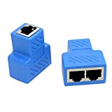 Chenyang 2PCS STP UTP CAT6 RJ45 8P8 C spina a doppio RJ45 splitter adattatore di rete Ethernet switch