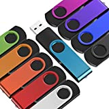 Chiavetta USB 10 Pezzi 16GB Pennetta USB 2.0 - Multicolorato Pendrive - Kepmem Girevole Penna USB Economica Regalo Metallo Memoria ...