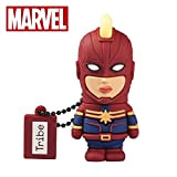 Chiavetta USB 16 GB Captain Marvel - Memoria Flash Drive 2.0 Originale Marvel Avengers, Tribe FD016701, multicolore