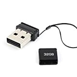 Chiavetta USB 2.0 32 GB Pendrive USB 2.0 32 GB, Metallo Memoria USB Stick USB Flash Drive Con Cordino Portatile ...