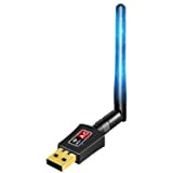 Chiavetta WiFi, USB Adattatore 600Mbps WiFi USB per PC, Alta Velocità 802.11ac Antenna Dual Band 2.4/5GHz USB WiFi Dongle per ...