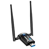 Chiavetta WiFi USB, Techkey Adattatore WiFi per PC Dongle WiFi 1200 Mbps Dual Band 2,42 GHz / 300 Mbps 5,8 ...