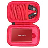co2CREA Duro Viaggio Caso Copertina coustodia per Samsung Memorie T7 / T7 Touch SSD Esterno Portatile（rosso）(solo scatola)