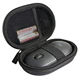 co2CREA Duro Viaggio Caso Copertina per Logitech M187 / Logitech M350 Mouse Wireless Tascabile Compatto（solo scatola） (Nero)