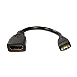 COM-FOUR® Mini cavo adattatore HDMI - Mini HDMI maschio a HDMI femmina standard - Cavo di connessione HDMI per fotocamera ...