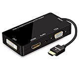 ConnBull Adattatore HDMI a VGA e DVI HDMI, Adattatore HDMI Audio Video, Convertitore HDMI a VGA e DVI per PC ...