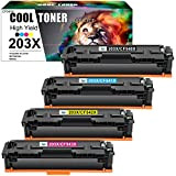 Cool Toner Cartuccia 203X 203A Toner M281fdw Compatibile di HP 203X 203A CF540X CF540A CF541X CF542X CF543X Color Laserjet Pro ...