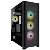 Corsair iCUE 7000X RGB Case per PC Intelligente ATX Full-Tower, Tre Pannelli in Vetro Temperato, Quattro Ventole RGB da 140 ...