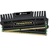 Corsair Vengeance Memoria RAM, 8 GB, 2x4 GB, DDR3, 240-pin DIMM, PC3-12800, 1600 MHz, con Supporto XMP 1.3, Nero (Black)