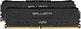 Crucial Ballistix BL2K16G26C16U4B 2666 MHz, DDR4, DRAM, Memoria Gaming Kit per Computer Fissi, 32GB (16GB x2), CL16, Nero