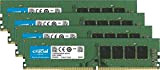Crucial CT4K8G4DFD824A 32 GB Kit di Memoria (8 GB x4), DDR4, 2400 MT/s, PC4-19200, DR x8, DIMM, 288-Pin