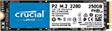 Crucial P2 CT250P2SSD8 SSD Interno, 250GB, fino a 2400MB/s, 3D NAND, NVMe, PCIe, M.2