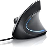 CSL - Mouse Verticale USB per Windows Linux e Mac, 6 Tasti, 3 Velocitá del puntatore selezionabili con Pulsante, 1000 ...