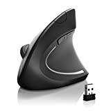 CSL - Mouse Verticale Wireless, L'originale CSL Modello TM137U Ottico, Mouse per tunnel carpale e tendinite addio, Design ergonomico, 6 ...