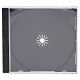 Custodia Jewel per 1 CD o DVD, 10,4 mm, vassoio nero, confezione da 25 pezzi, marca Dragon Trading