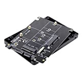 CY Combo M.2 NGFF B-key & mSATA SSD to SATA 3.0 Adapter Converter Case Enclosure with Switch