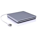 CYBERNOVA Masterizzatore e lettore esterno CD-RW DVD-RW, slim slot USB, compatibile per Apple MacBook Air Pro