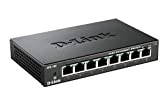 D-Link DES-108 Switch 8 Porte Fast Ethernet, Struttura in Metallo, Nero