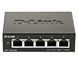 D-Link DGS-1100-05V2 Smart Switch Gestito, 5 Porte Gigabit, Supporto VLAN, Funzionalità layer 2, QoS, 802.3az EEE, Senza Ventole