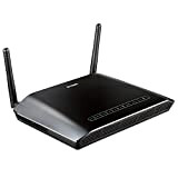 D-Link DSL-2750B Modem Router ADSL2/2+, Tecnologia Wireless N300, 4 Porte 10/100 Mbps Fast Ethernet, Porta USB, Nero