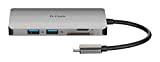 D-Link DUB-M810 Hub USB di Tipo C 8 in 1, Adattatore USB C con HDMI 4K e 1080 p, 2 ...
