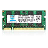 DDR2 667MHz SODIMM 2GB PC2 5300S Ram, 2Rx8 PC2 5300S Non-ECC CL5 200-Pin Memoria Laptop