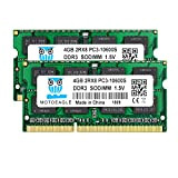 DDR3 1333MHz Sodimm RAM 8GB Kit (2X4GB) 2Rx8 PC3-10600 PC3-10600S 4GB 1.5V CL9 204 Pin Dual Rank Non-ECC Unbuffered Memoria ...