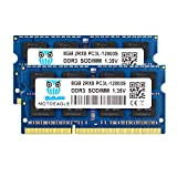 DDR3L 1600MHz SODIMM 8GB PC3L-12800S 16GB Kit (2x8GB) Unbuffered Non-ECC 1.35V CL11 2Rx8 204-Pin PC3-12800 Memoria Laptop