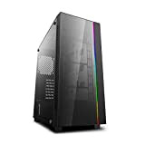 DeepCool Matrexx 55 V3 Black Case ATX USB 3.0 PC Gaming 0.6MM SPCC Front Tempered Glass 1*Strip RGB Rainbow Addressable ...