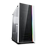 DeepCool Matrexx 55 V3 White Case ATX USB 3.0 PC Gaming 0.6MM SPCC Front Tempered Glass 1*Strip RGB Rainbow Addressable ...