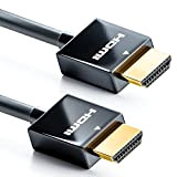 deleyCON 0,5m Cavo HDMI SLIM ad Alta Velocità con Ethernet (Ultimo Standard) 3D 4K ULTRA HD UHD SUPER Flessibile - ...