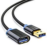 deleyCON 1,5m Cavo di Prolunga ad Alta Velocità USB 3.0 Spina USB per Presa USB - Fino a 5Gbit/s - ...