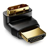 deleyCON Adattatore HDMI Angolato 90° Gradi - Connettore HDMI a Porta HDMI - Contatti Placcati in Oro - 3D 1080p ...