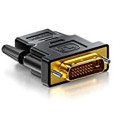 deleyCON Adattatore HDMI su DVI - Connettore HDMI su DVI (24+1) (19pol) 1080p Full HD 1920x1200 - Nero