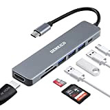 DEMKICO 7 in 1 Multiporta USB C Hub Adattatore USB C a HDMI con 4K HDMI, Lettore SD/TF, 3 Porte ...