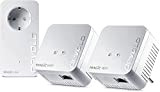 Devolo Magic 1 WiFi Mini Compact Starter Kit Powerline Wifi con Cavi di Corrente, Mesh, Tecnologia G.hn, Bianco