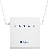Digicom 4G LiteRoute - Router LTE Cat4, 150Mbps download e 50Mbps Upload 4G, 2 Porte LAN 10/100. Wi-Fi easy con ...