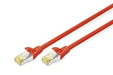 DIGITUS CAT 6A Cavo patch S-FTP, 0,25 m, LSZH, AWG 26/7, Twisted Pair, rosso, Cat-6A - 0,25 m, Cavo patch ...