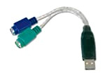 Digitus DA70118 Adattatore Ps2/USB per Connettere Mouse e Tastiera PS/2 alla Porta USB Tipo A